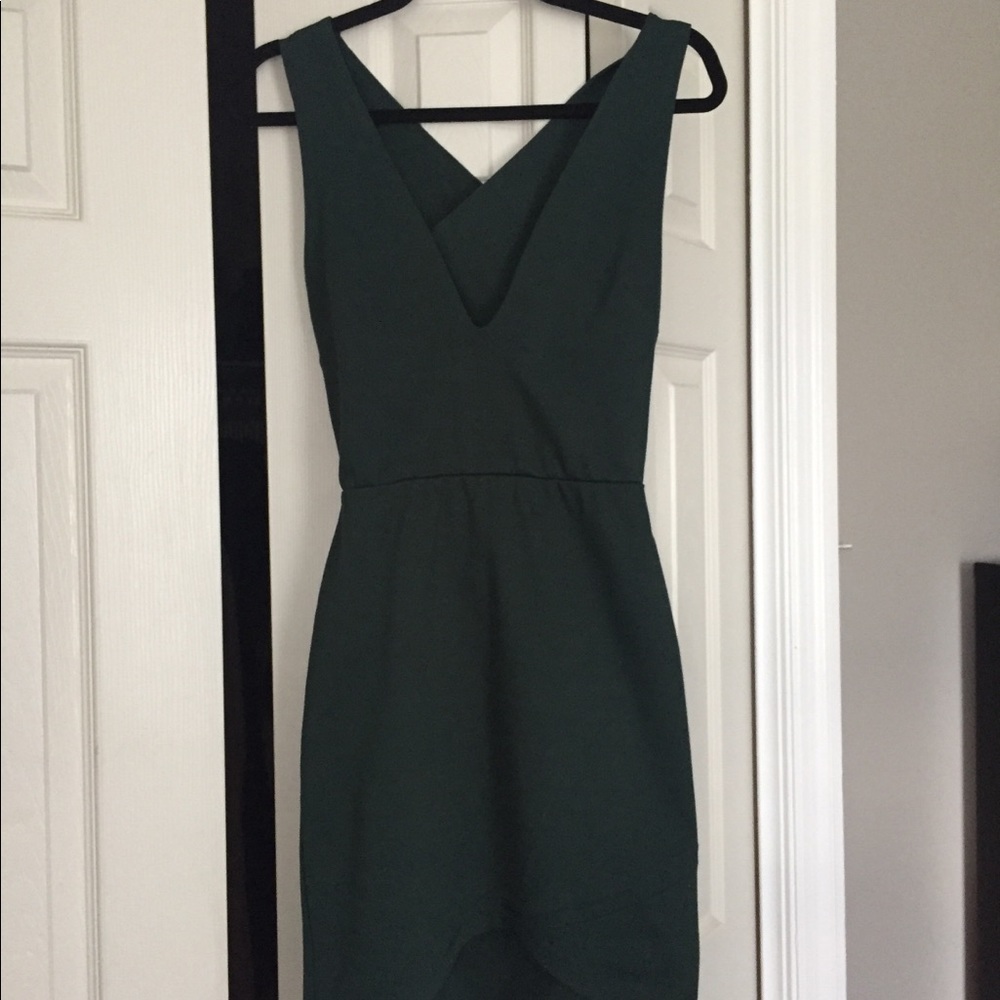 Dainty Hooligan Hunter Green Take Off Dress
